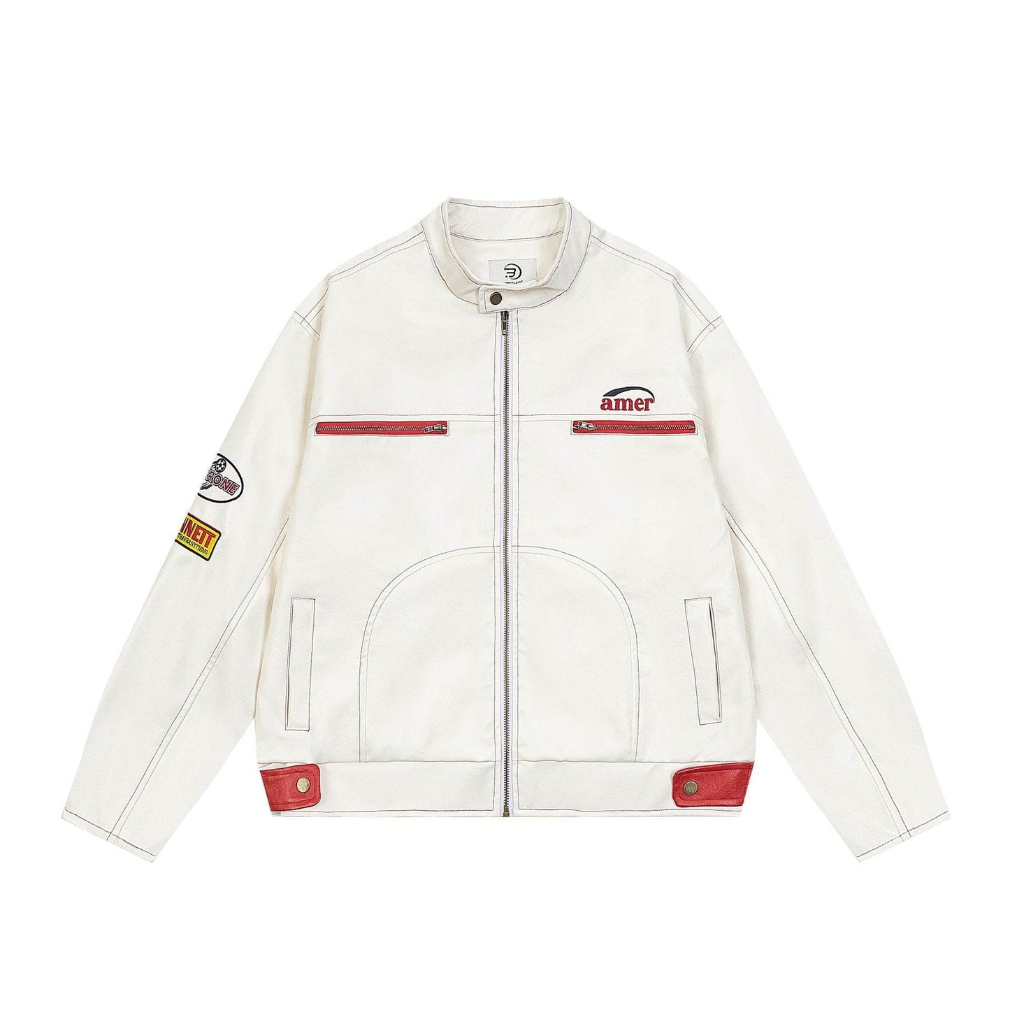 PU leather jacket motorcycle suit for men and women | MuddyStock Originals MuddyStock