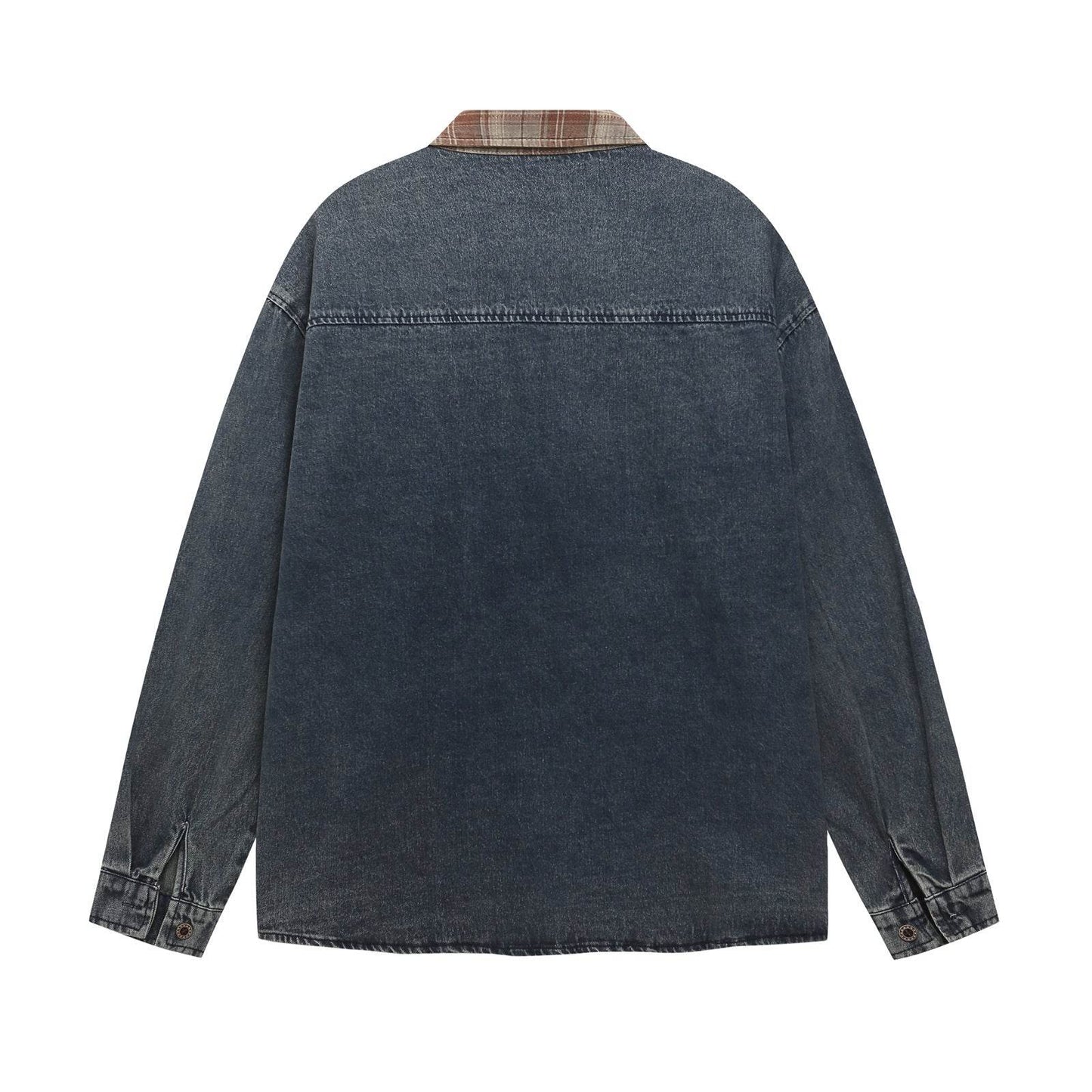 Retro Cartoon Embroidery Denim Long Sleeve Shirt For Women | MuddyStock Originals MuddyStock