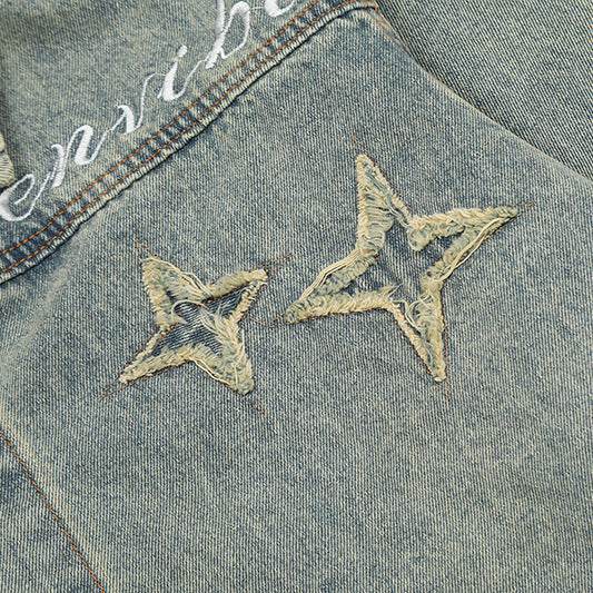 Star patch embroidered jacket for women | MuddyStock Originals MuddyStock