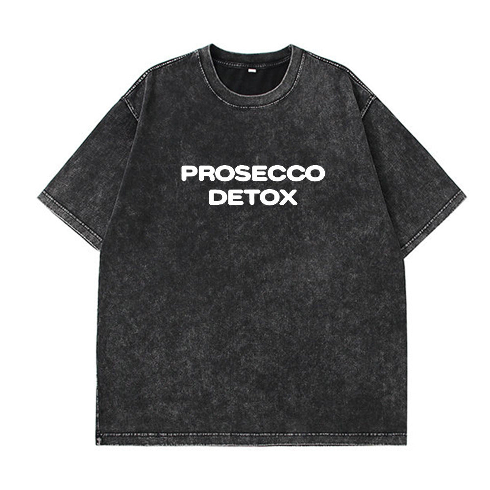 Style Letter Print Short Sleeve T-Shirt For Men And Women | MuddyStock Originals Black + White Text MuddyStock