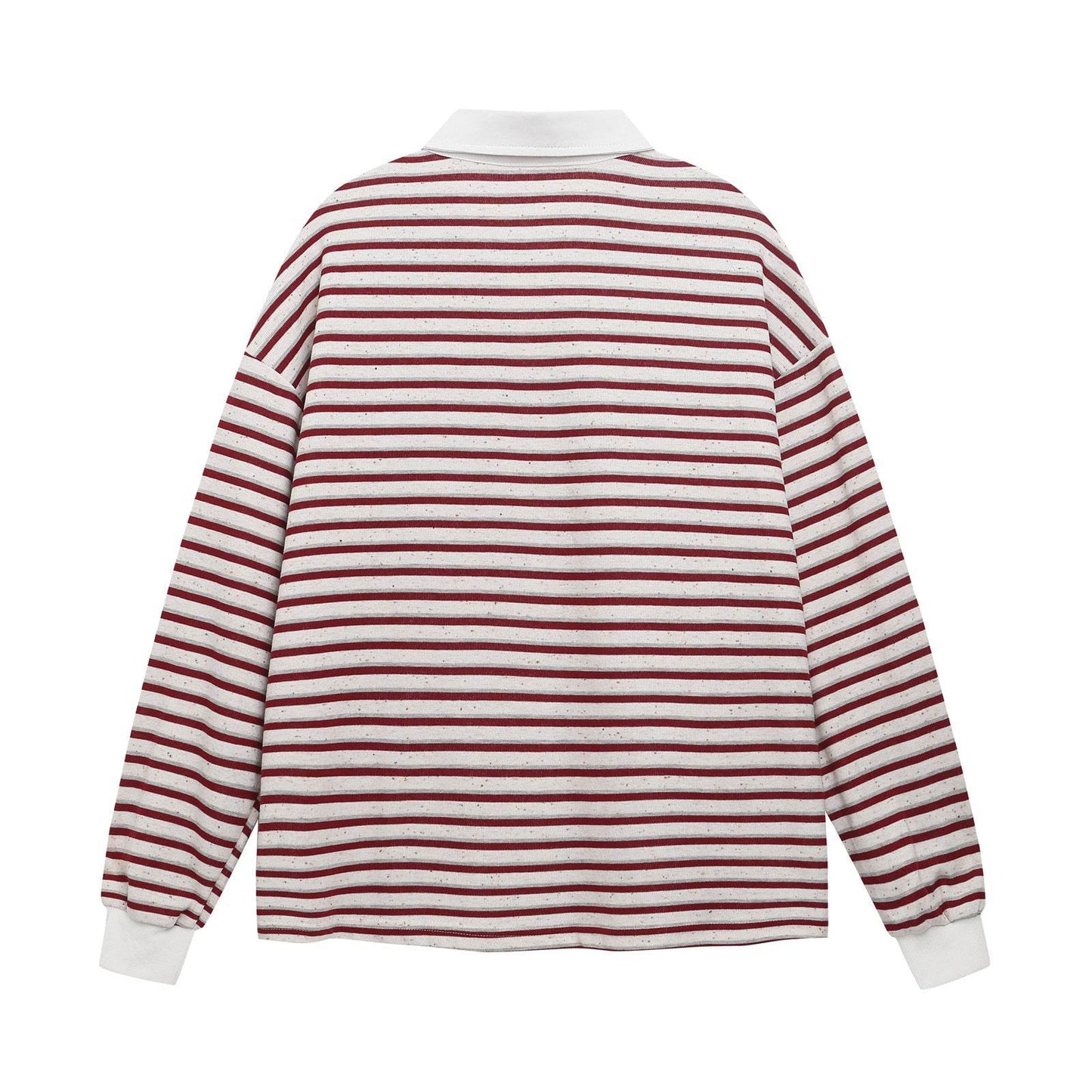 Letter Embroidered Loose Polo Collar Long Sleeve T-Shirt For Women | MuddyStock Originals MuddyStock