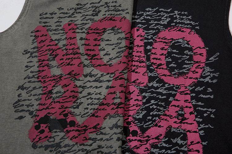 Niche Letters Distressed Waistcoat For Men and Women MuddyStock
