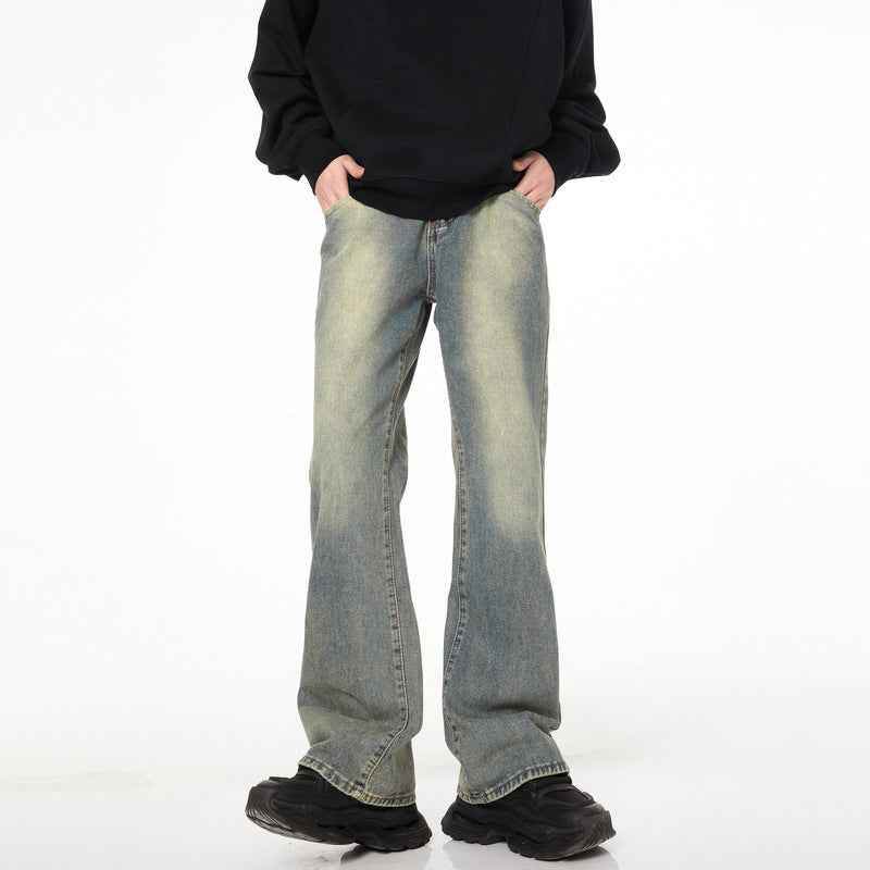 Washed Distressed Skinny Jeans For Men Blue MuddyStock