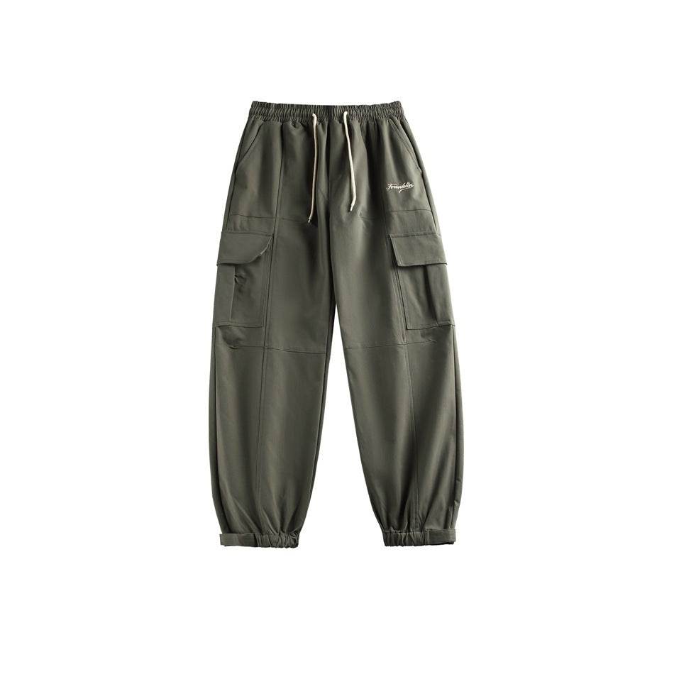 Autumn Outdoor Retro Pocket Overalls Men's Loose Straight Casual Green MuddyStock