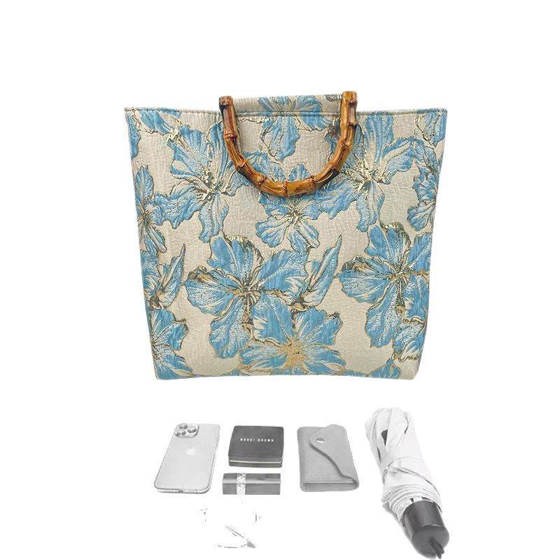 Women's Bronzing Flower Canvas Bag MuddyStock