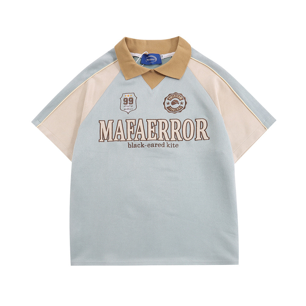 Polo Shirt Men's Stitching Short Sleeve