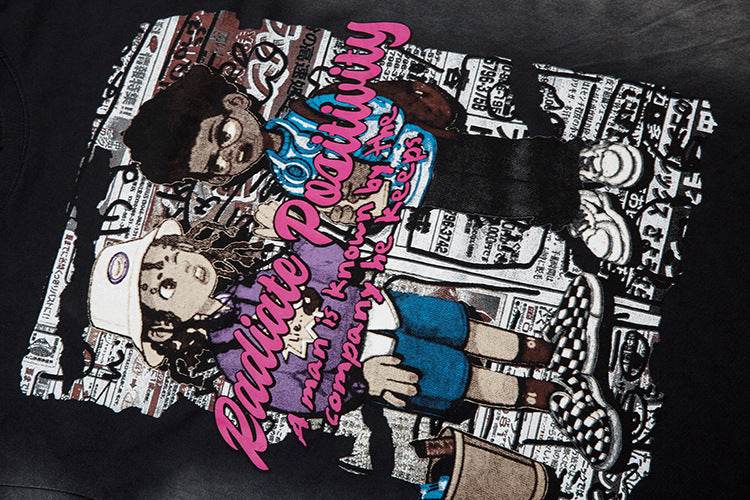 Hand Painted Cartoon Animation Short Sleeve For Men And Women MuddyStock