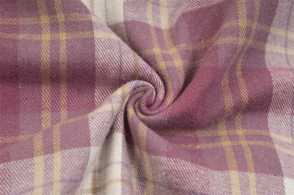 Loose Plaid Long Sleeve Shirt For Men And Women MuddyStock