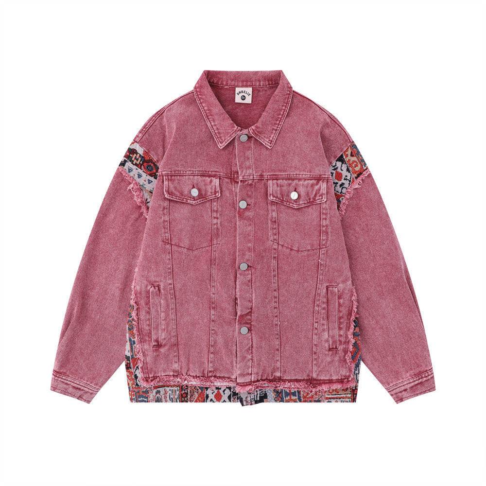 Stitching Edging Denim Jacket For Women MuddyStock