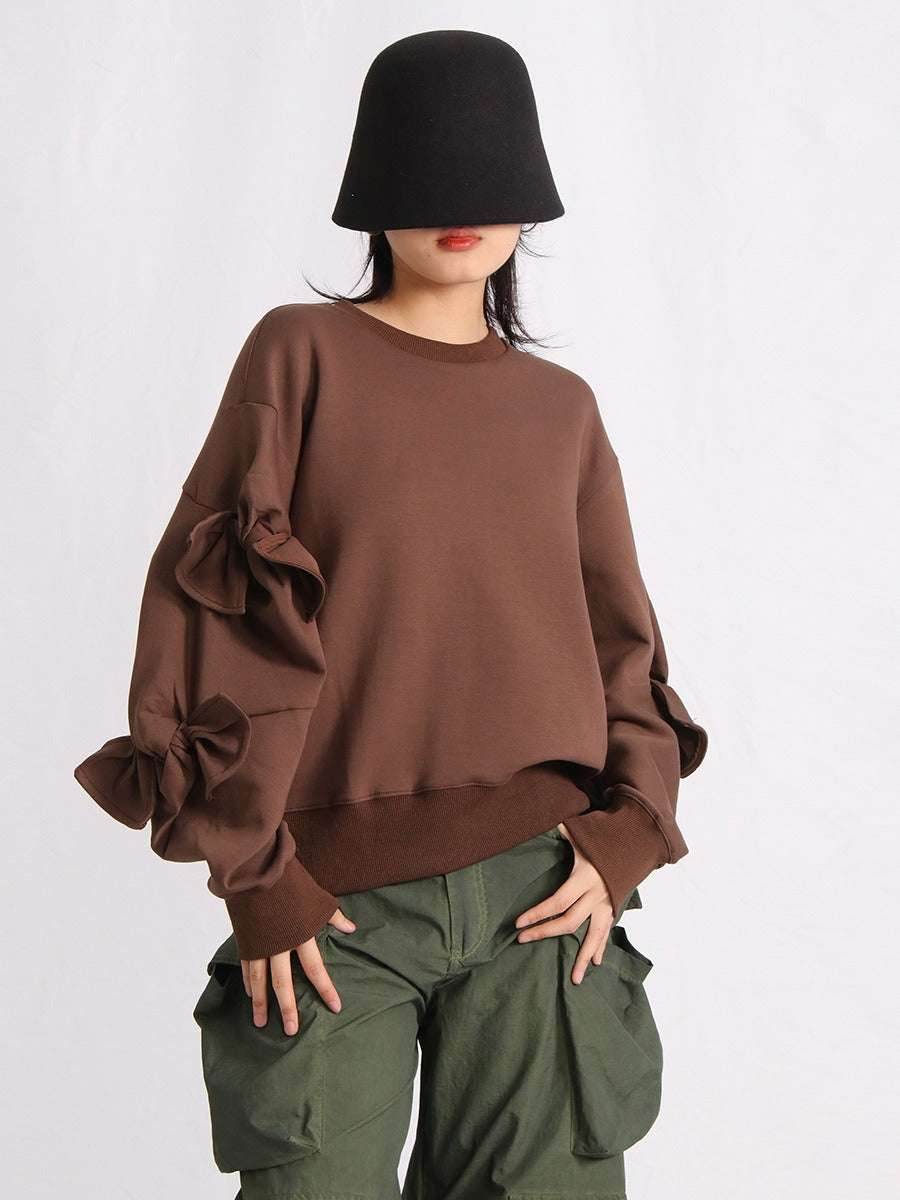 Patchwork Bow Sweatshirts For Women | MuddyStock Originals MuddyStock
