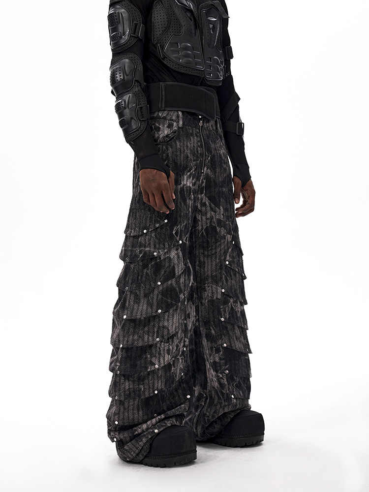 Men's Retro Wide Leg Mop Pants All Products