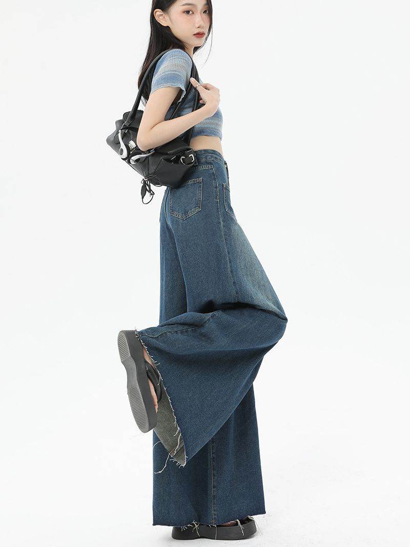 High Waist Slim Straight Pocket Jeans MuddyStock