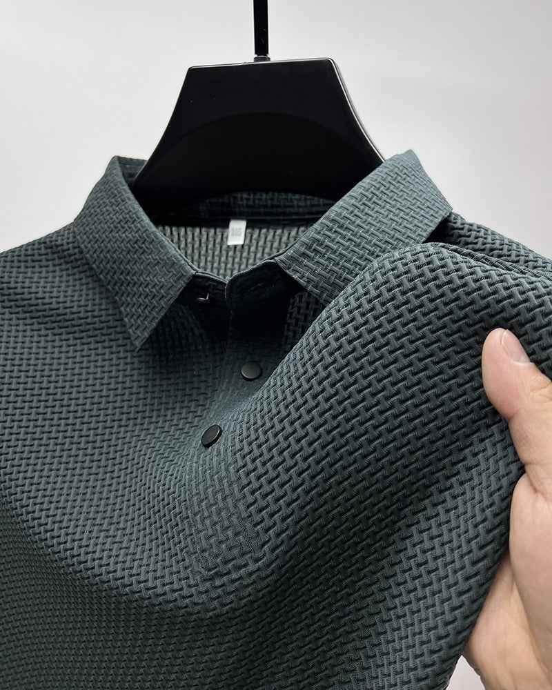 Mesh Ice Silk Short Sleeve T-shirt Mens Clothing Gray Green MuddyStock