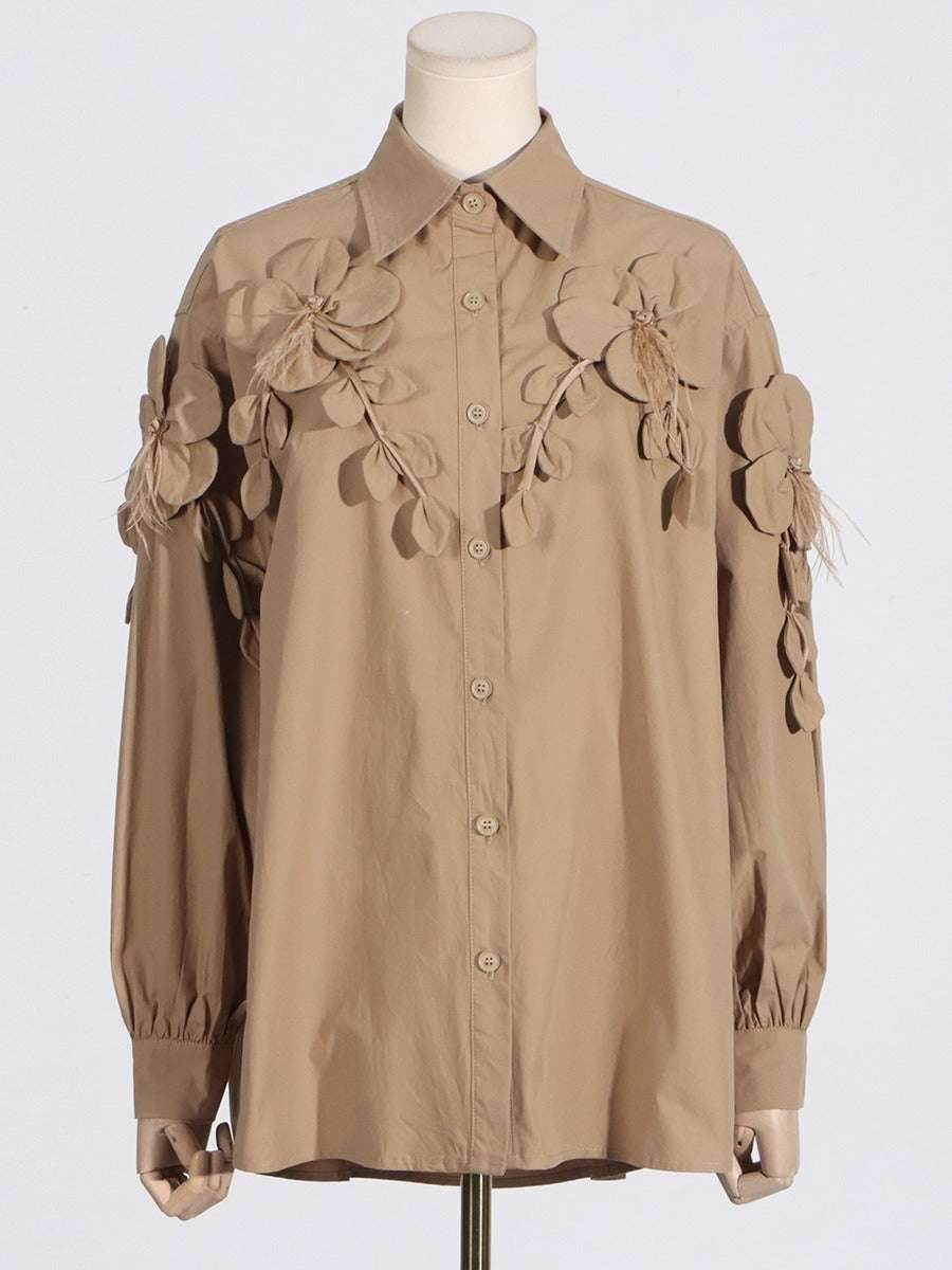 Fashionable loose and high-end stand collar women's shirt | MuddyStock Origoinals MuddyStock