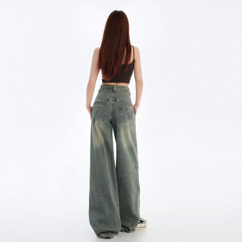 Wide Leg Straight Leg Denim Pants for Women | MuddyStock Originals MuddyStock