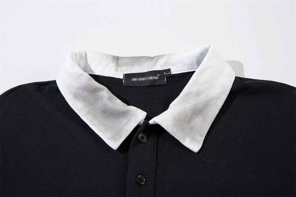 Stitching Long Sleeve Fake Two-piece T-shirts For Men And Women MuddyStock