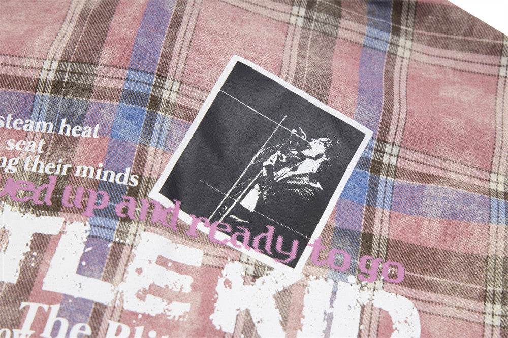 Plaid Loose Long Sleeves Shirt For Men And Women MuddyStock