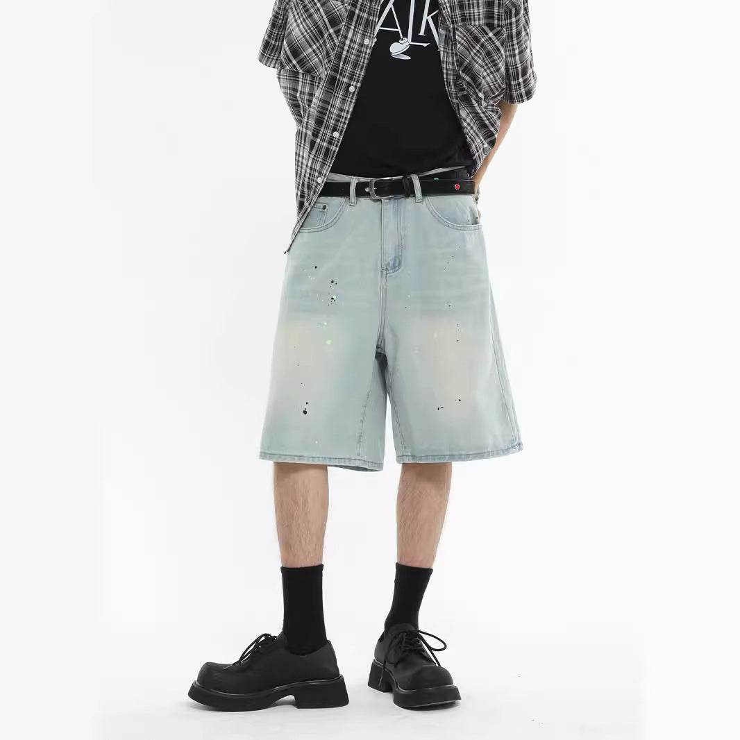 High Street Denim Shorts Loose For Men MuddyStock