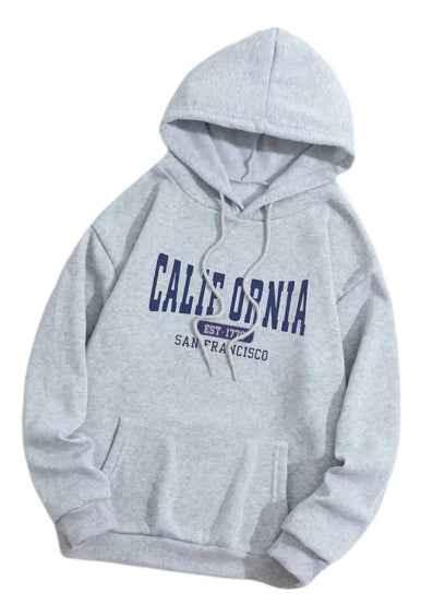 Casual Sporty Hoodie For Women Gray