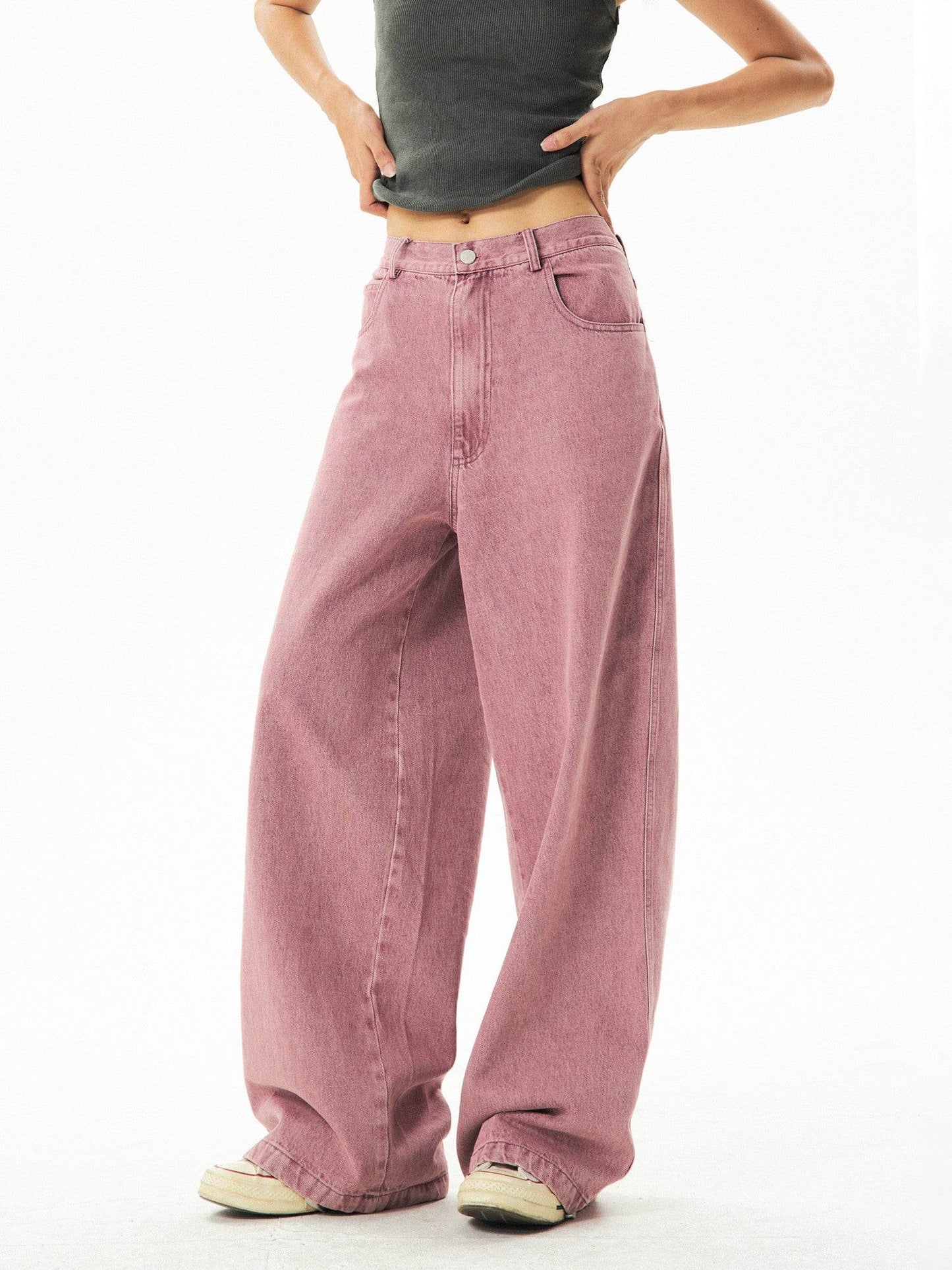 Retro Drooping Slimming Straight-leg Pants MuddyStock