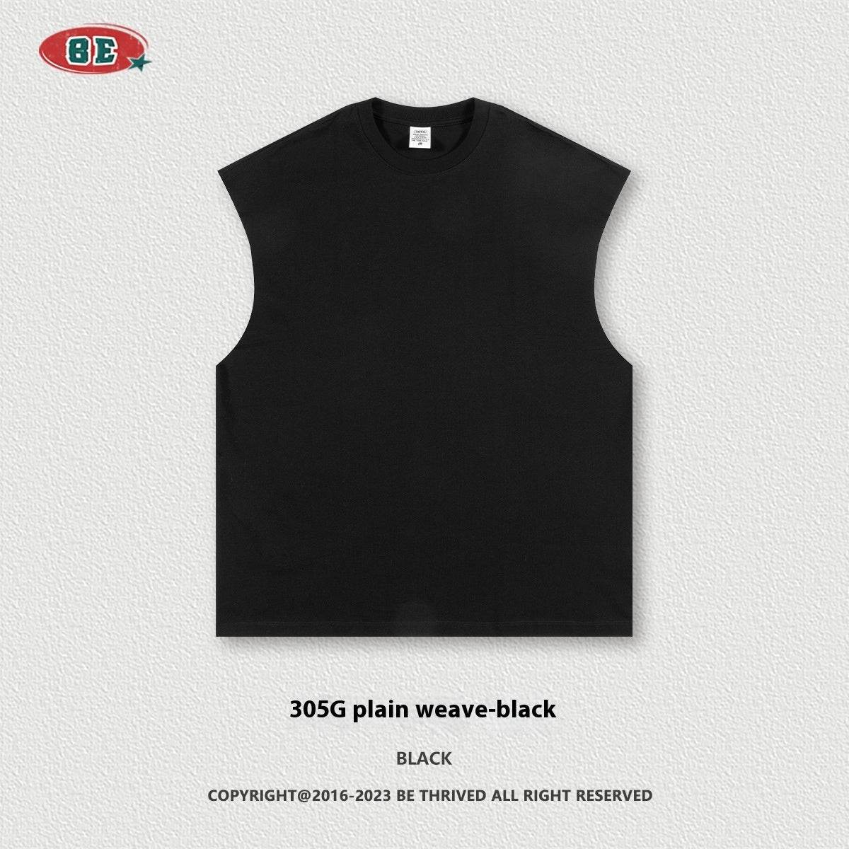 Sleeveless Ins Loose Street Sports Vest Black MuddyStock