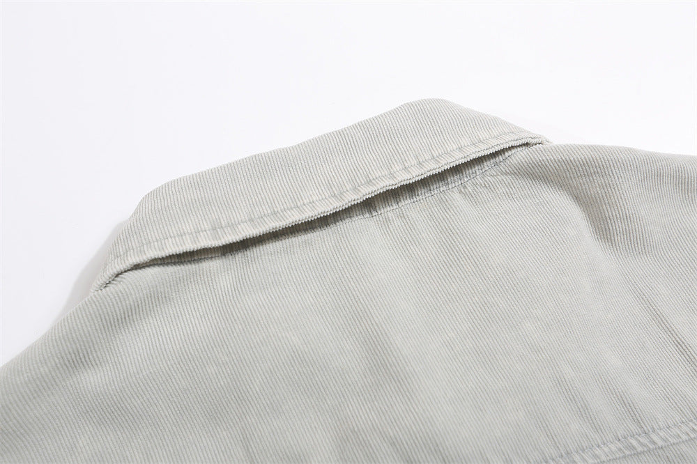 Letter Pocket Embroidered Casual Shirt For Men MuddyStock