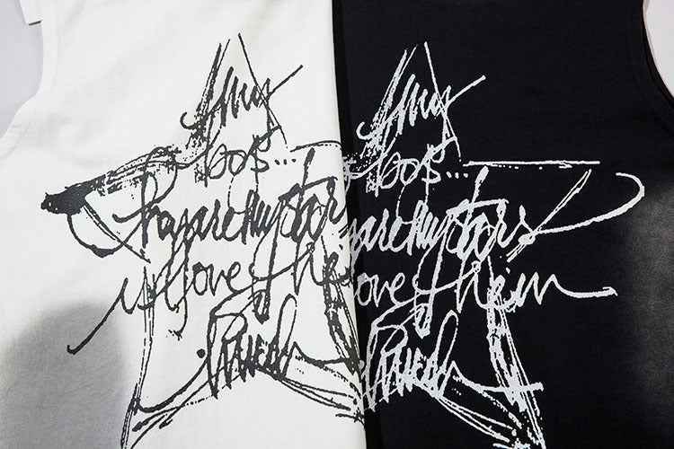 Five-pointed Star Graffiti Necklace Vest For Men And Women MuddyStock