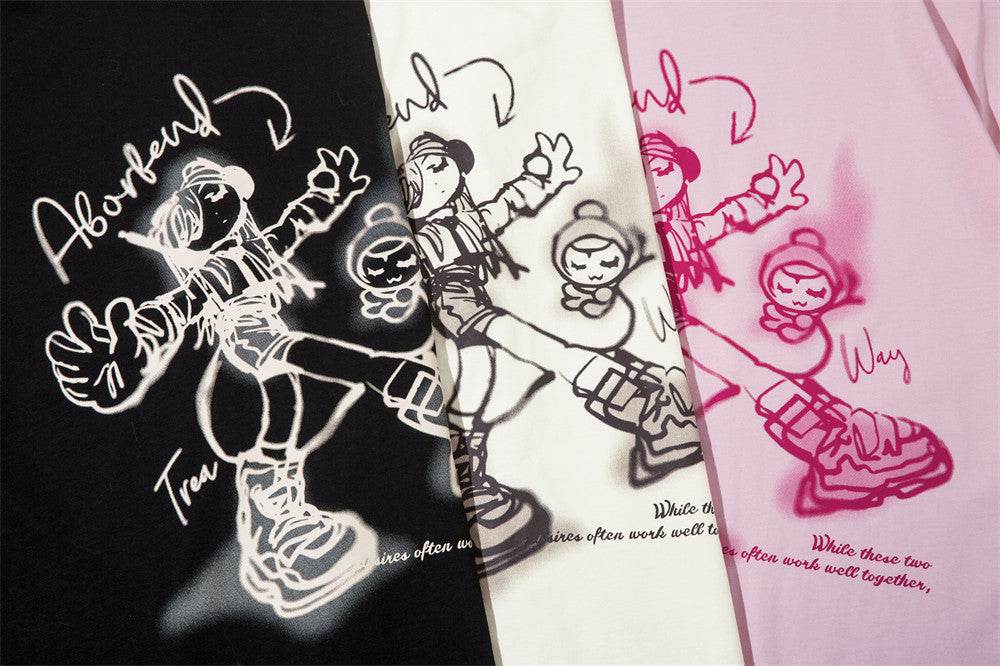 Cartoon Cotton T-shirt For Men And Women MuddyStock