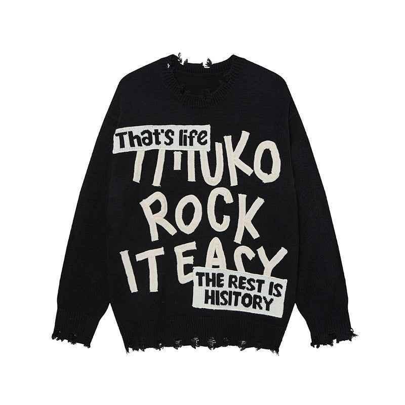 Printed sweater for men and women | MuddyStock Originals Black