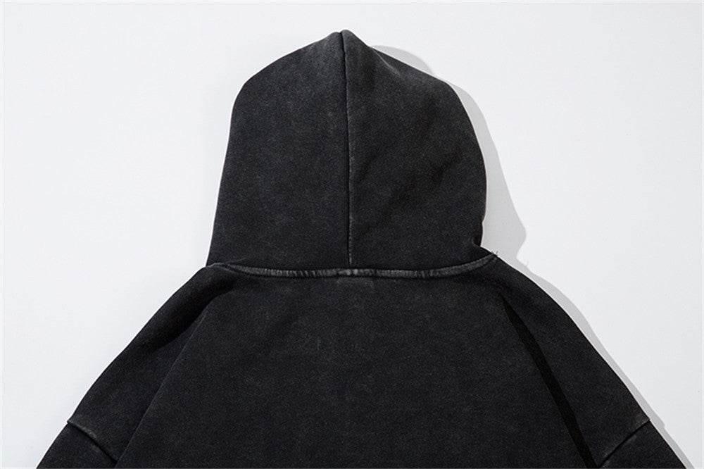 Retro Punk Washing Water Loose Hoodie for Men And Women
