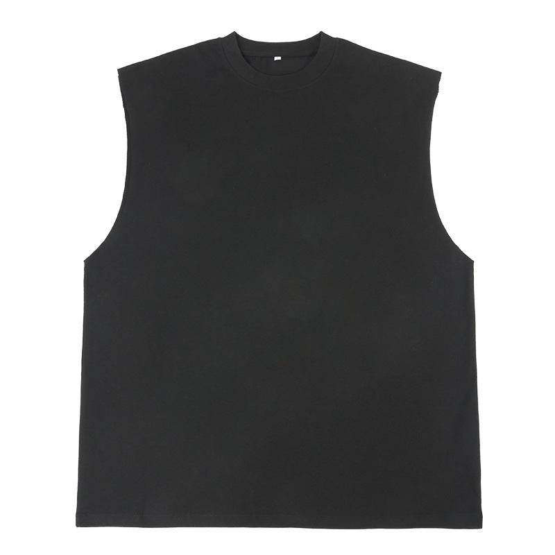 Loose Sleeveless Retro Vest For Men Black MuddyStock