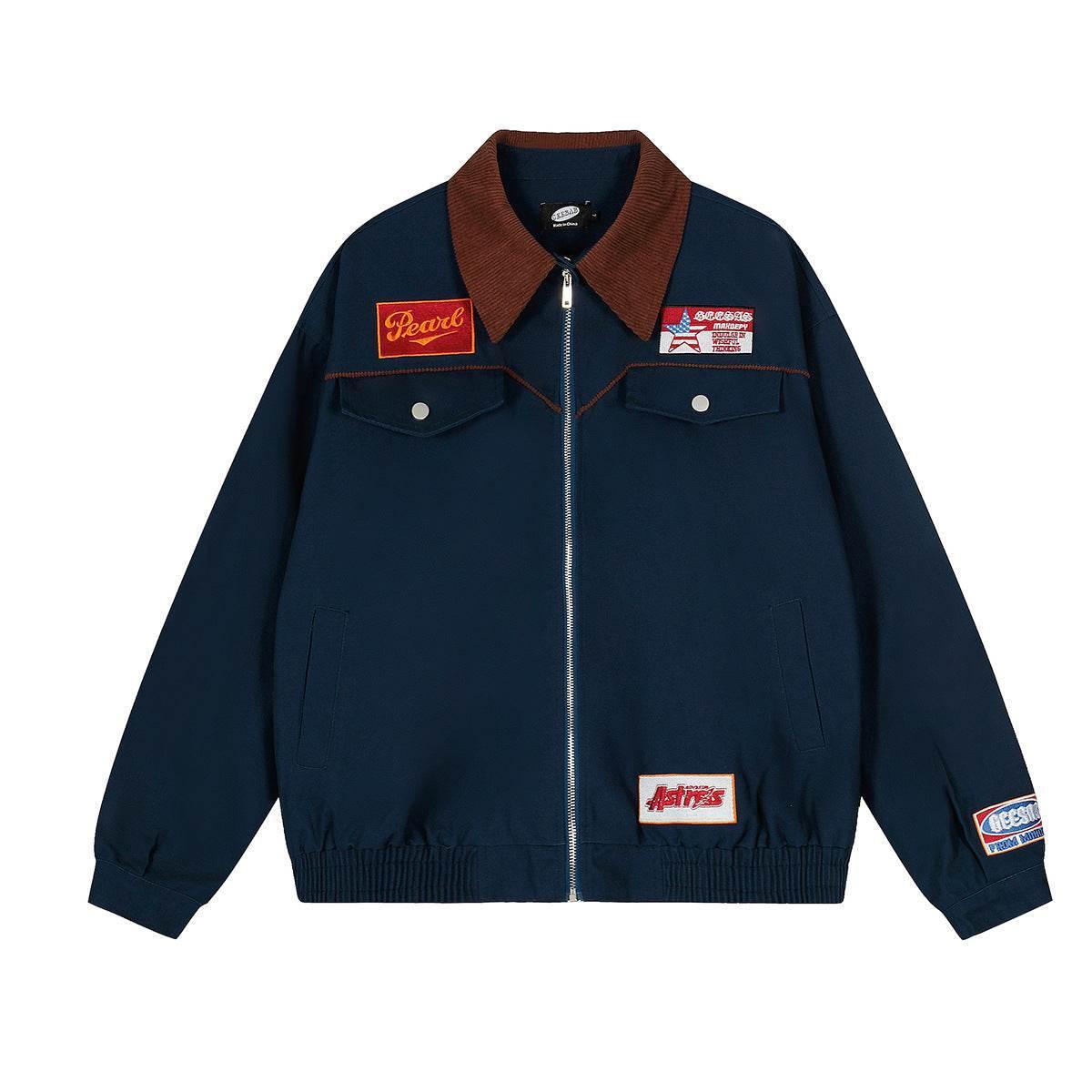 Campus style embroidered jacket for men and women | MuddyStock Originals
