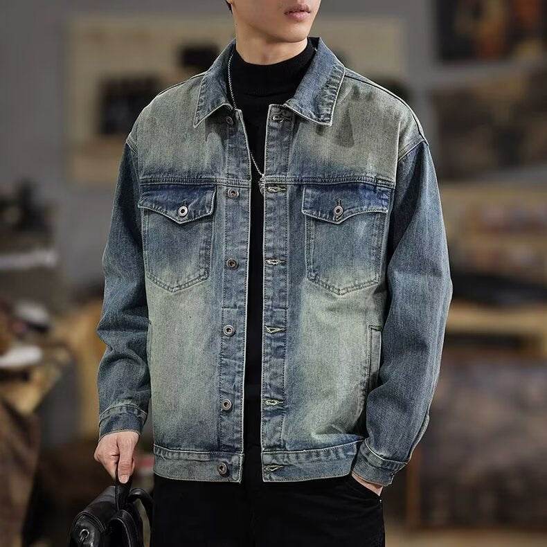 Men's washed vintage denim jacket for men | MuddyStock Originals MuddyStock