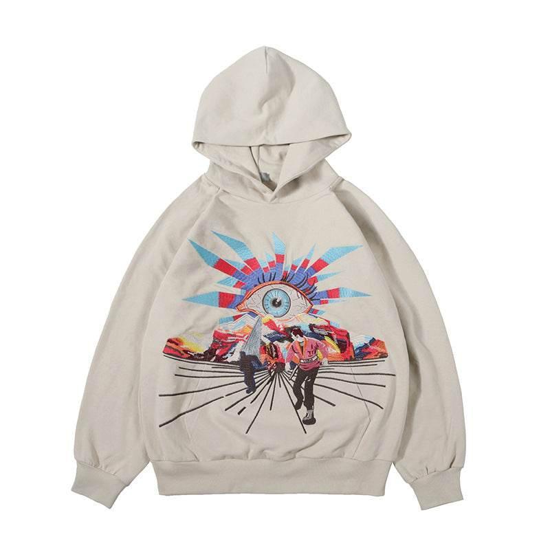Men's Embroidered Hoodie Loose Fit | MuddyStock Originals Khaki