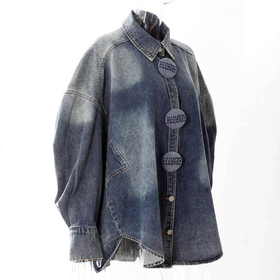 Designer's Large Denim Drop Shoulders Women Shirt | MuddyStock Originals MuddyStock