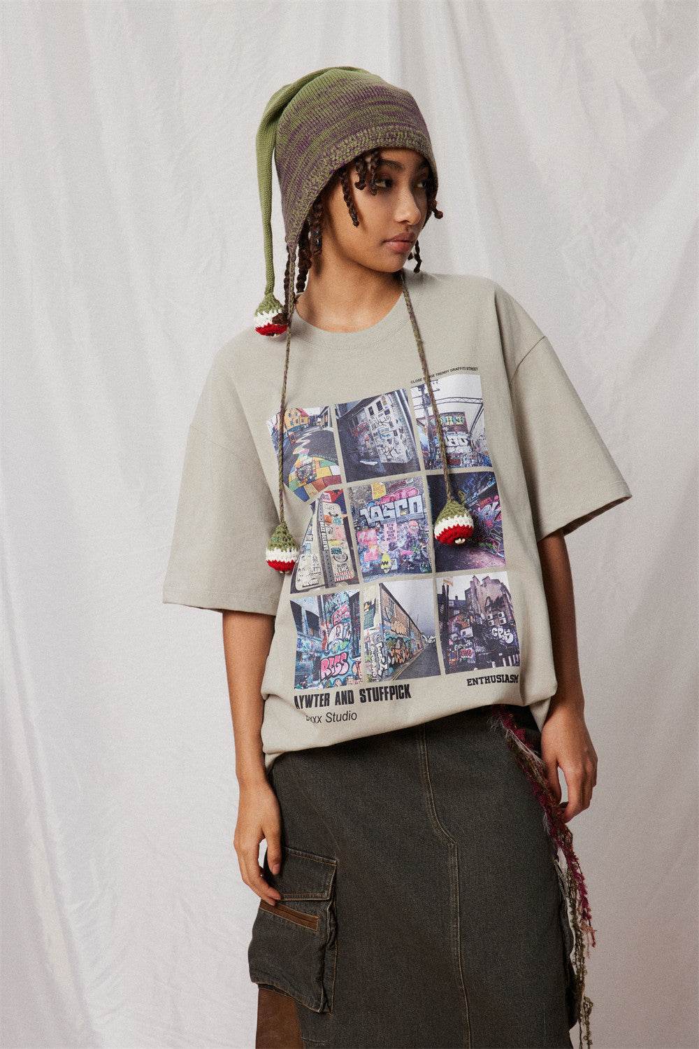 City Landscape Printed Short-sleeved T-shirt For Women MuddyStock
