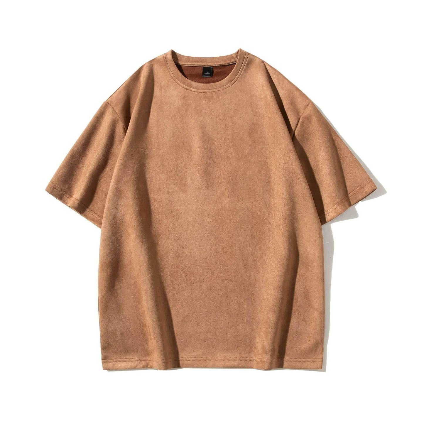American Retro Short Sleeve T-shirt For Men And Women Sand Brown