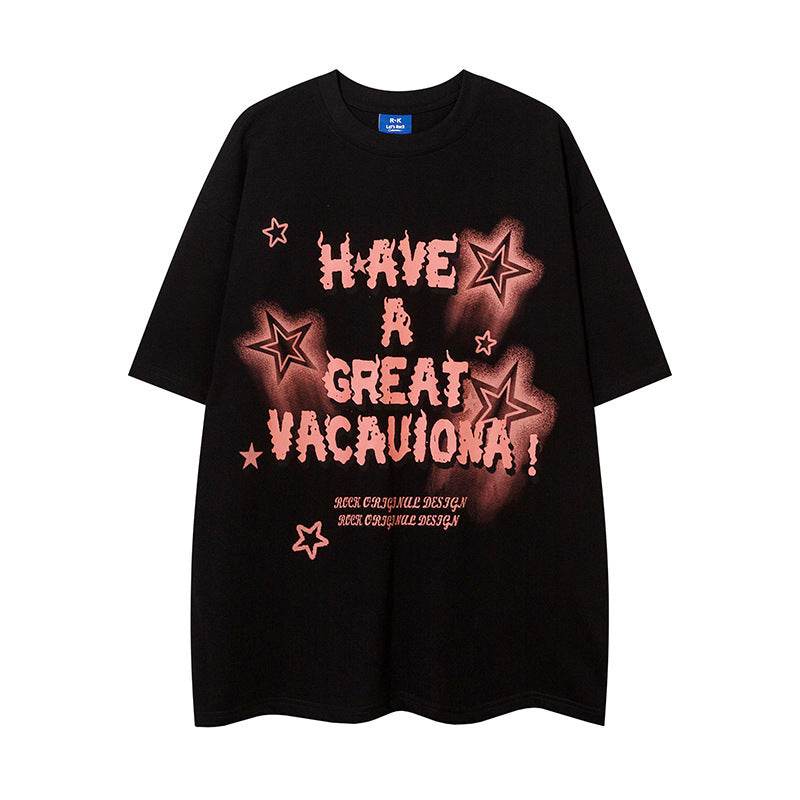 Fashion Five-pointed Star Letter Lazy For Men And Women Black MuddyStock