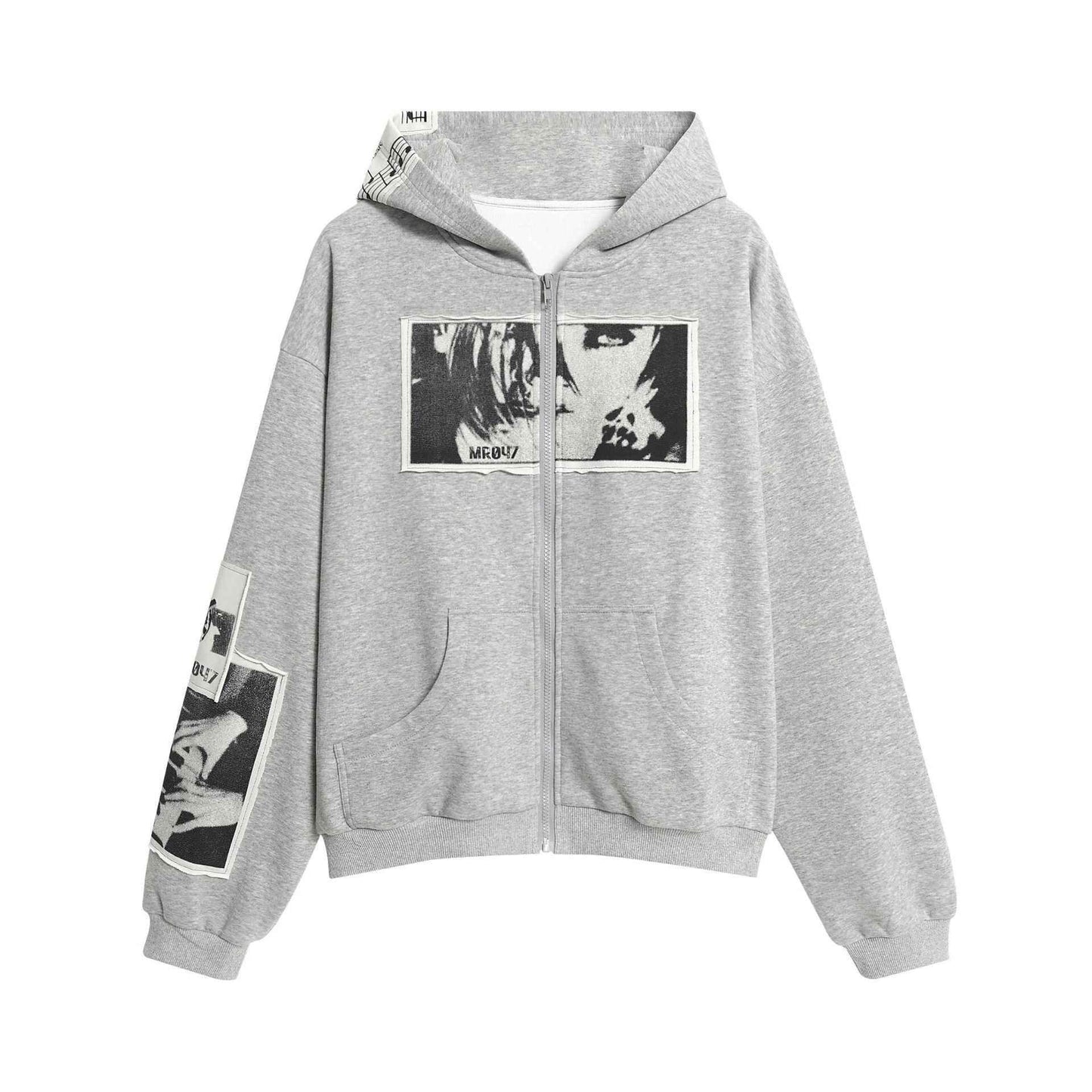 Retro Simple Loose Hoodie For Men And Women Light Gray
