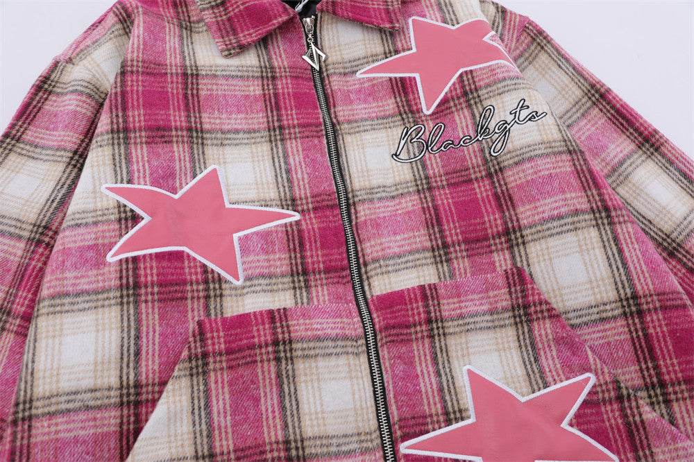 Embroidered Plaid Coat For Women MuddyStock