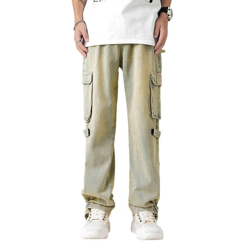 Retro Multi-pocket Workwear Jeans For Men MuddyStock