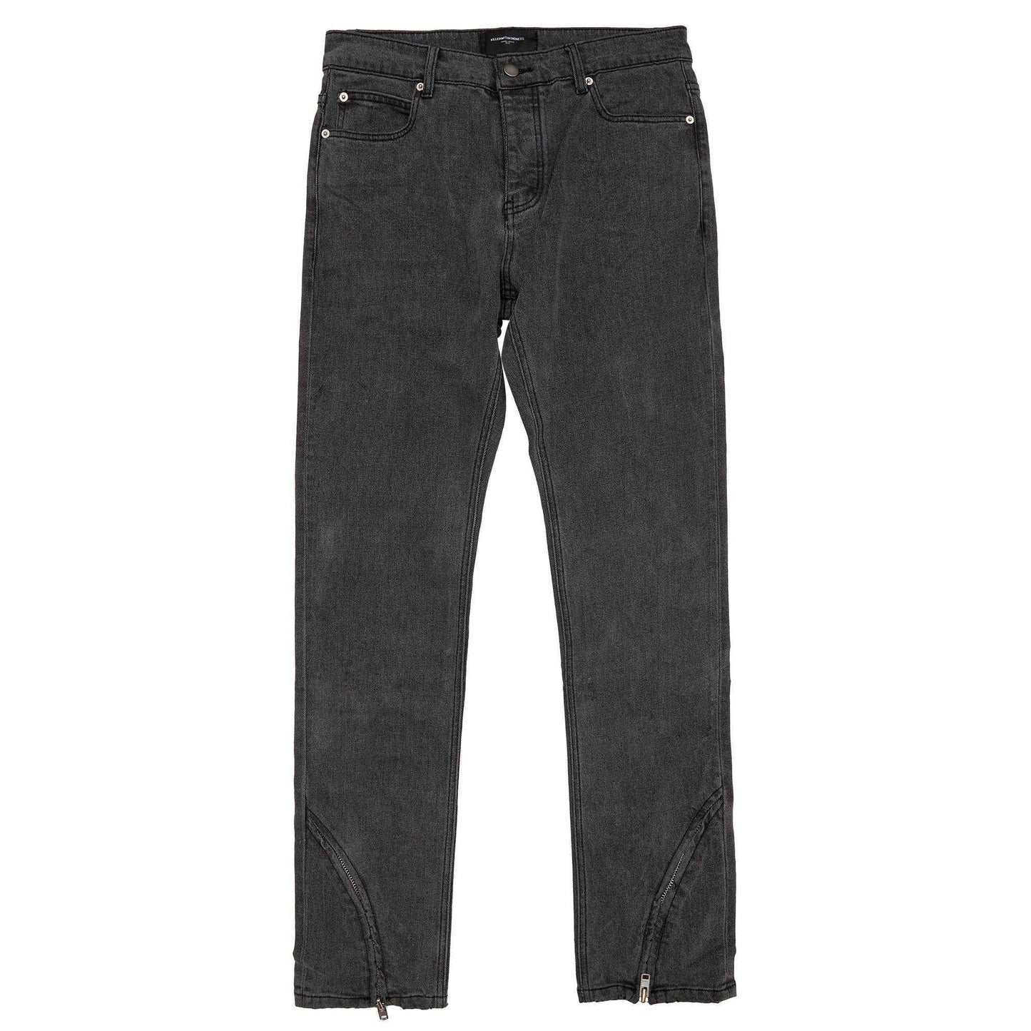 Men's Casual Low Waist Jeans Black MuddyStock
