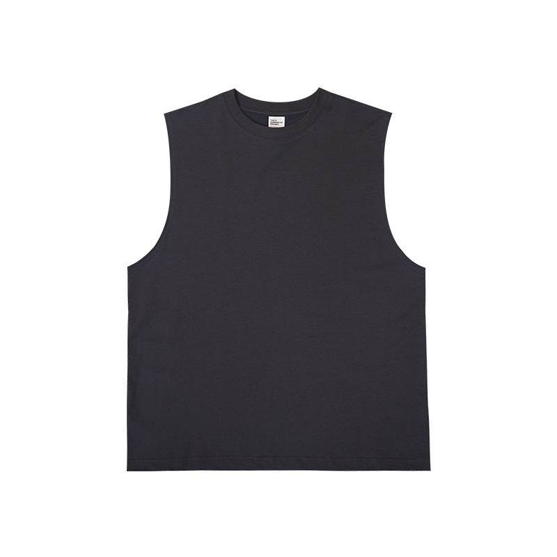 Round Neck Loose Tank For Men Carbon Gray MuddyStock