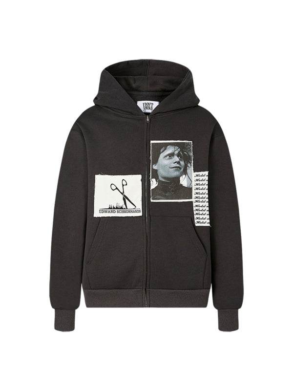 Hooded Zipper Cardigan Sweater For Women Dark Grey MuddyStock