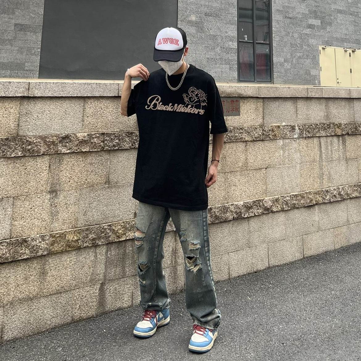 Summer loose straight washed ripped Jeans For Men | MuddyStock Originals MuddyStock