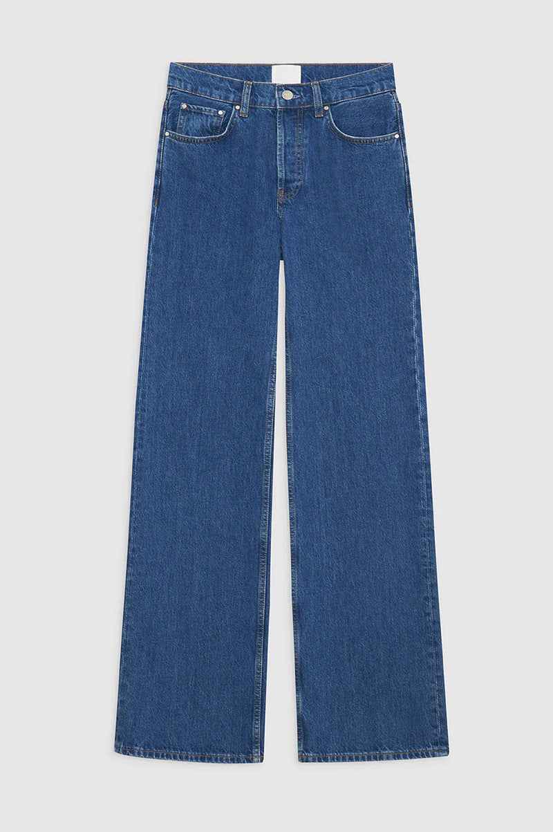 Wash Mid-waist All Cotton Stretch-free Straight Jeans MuddyStock