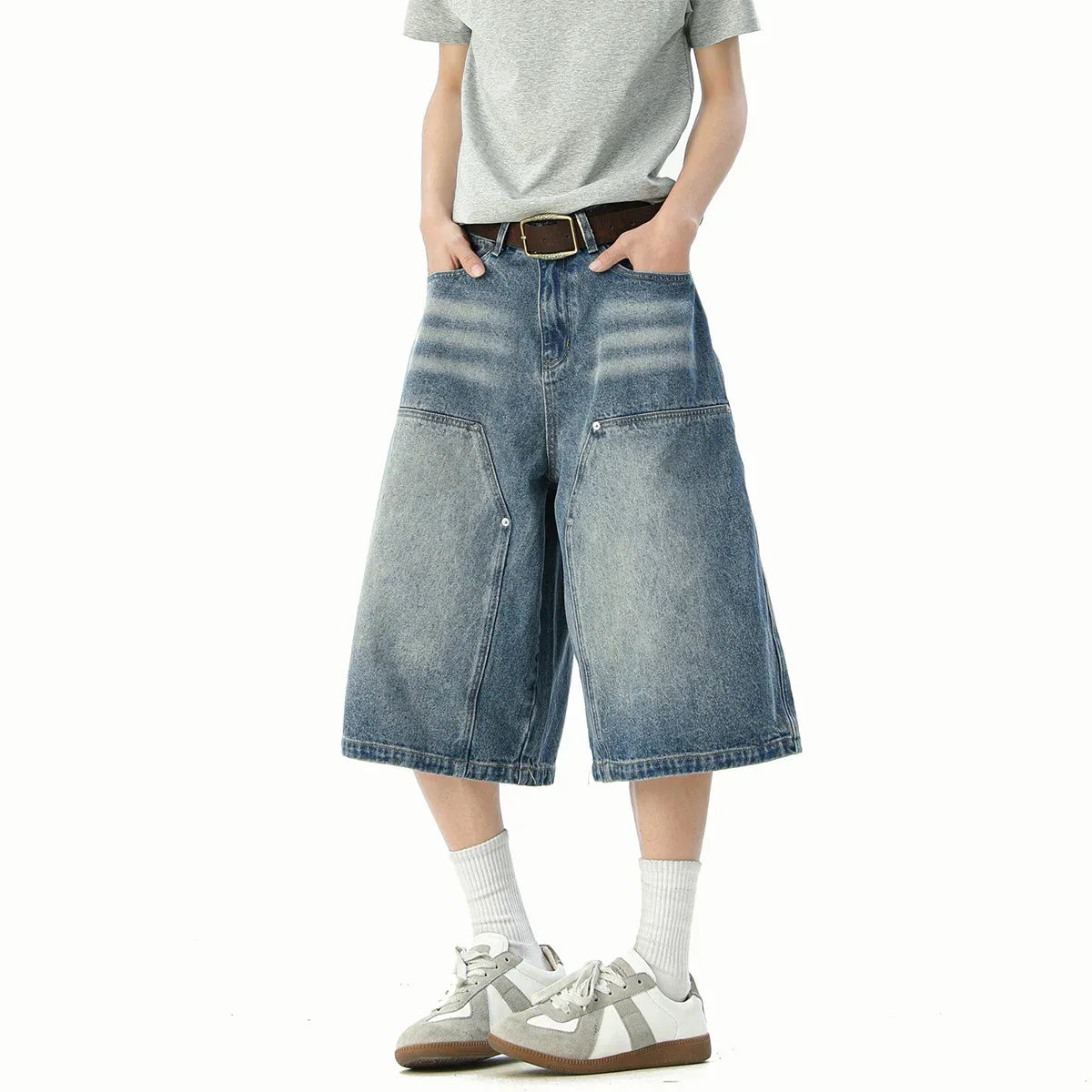 Crop pants for Men and Women | MuddyStock Originals Light Blue MuddyStock