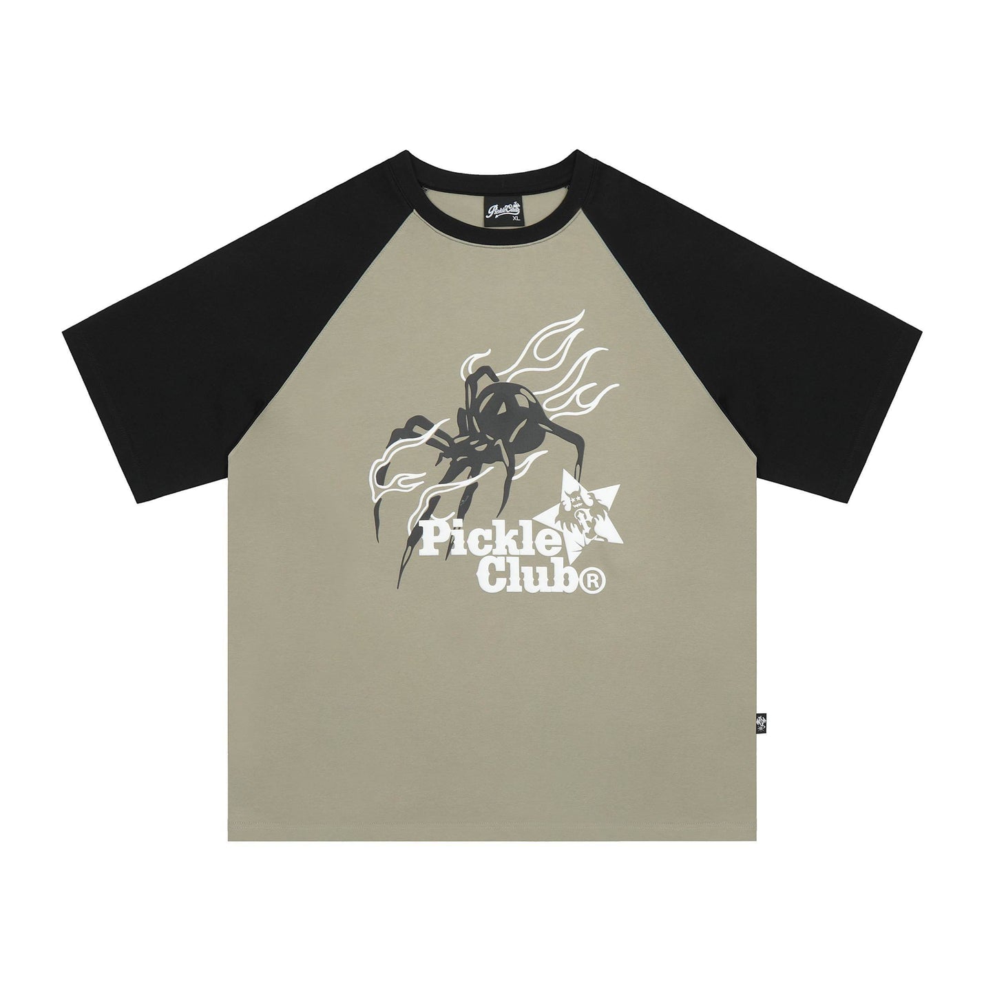 Vintage Oversized Street Retro T-shirt For Women Black army green MuddyStock