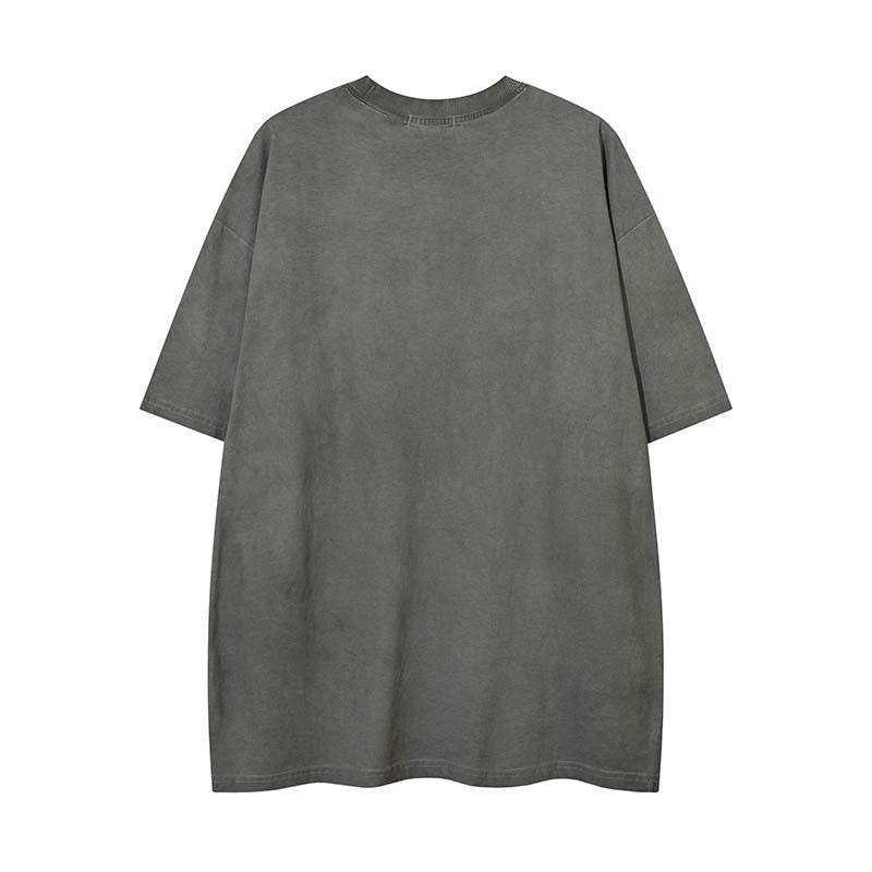 Retro Short-sleeved T-shirt With Necklace For Men and Women MuddyStock