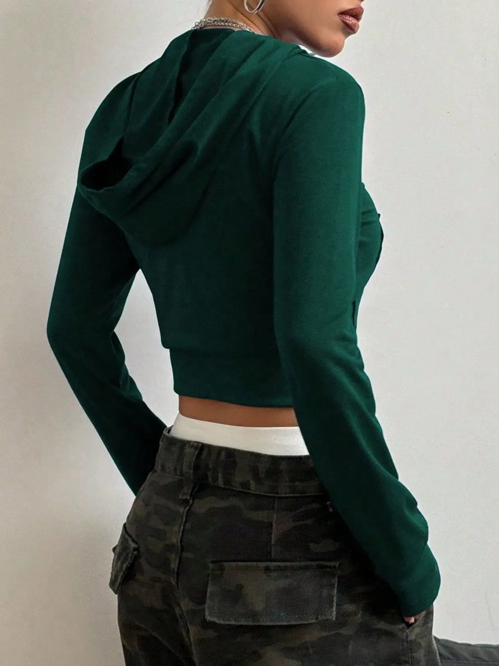 Letter Graphic Zip Up Long Sleeve Hoodie For Women | MuddyStock Originals MuddyStock